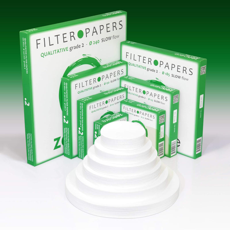 Filter Paper 24cm Lab Qualitative Filter Paper for Chemistry, Standard Qualitative Grade 2-Slow Flow 240mm(100 Discs) 24 cm diameter - NewNest Australia