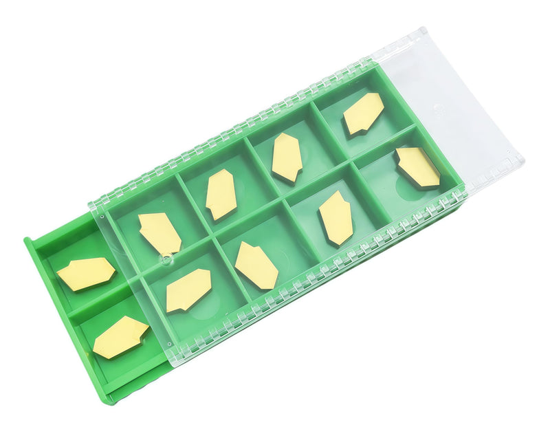 DLTOOLS Industrial GTN-3(SP300) CVD Coated(Yellow) CNC Grooving Carbide Inserts Cutting Tools for Steel,10pcs GTN-3(SP300) CVD Coated(Yellow)