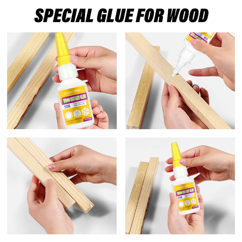 Wood Glue, 2 Pack Tacky Glue, High Strength Fast Drying Clear Wood Glue, Wood Glue for Crafts, Tacky Glue for Crafts, Suitable for Furniture, Garden, Wood Crafts, DIY, Decoration