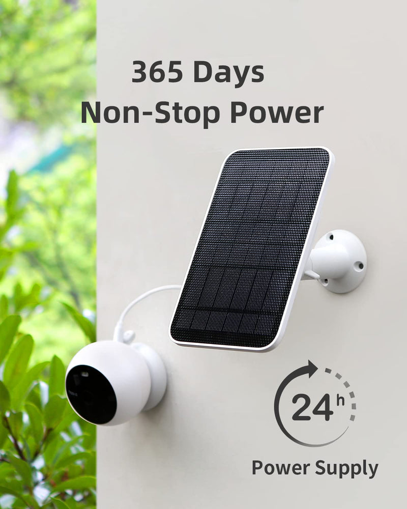 Noorio 3W Portable Solar Panel for Security Camera Outdoor Wireless (Compatible with B200 Series) - Solar Battery Camera Charger with 10ft Cable, Not for CD200/CF200 Cameras