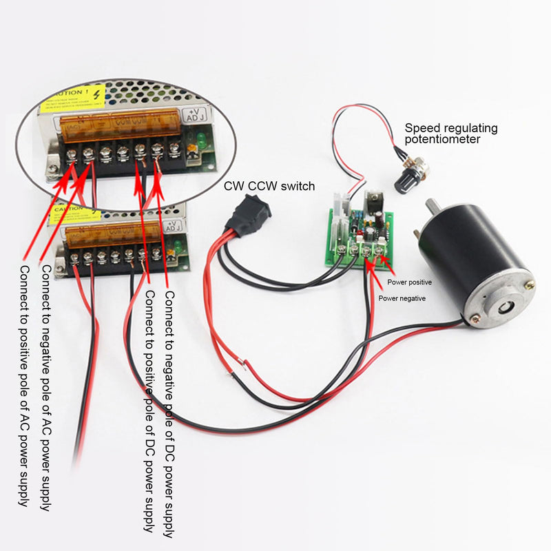 High DC Motor 12V 3500RPM Permanent Magnet DC Motor High Speed Electric Motor High Speed CW CCW 26mm Shaft Length (12V DC 3500RPM) 12V DC 3500RPM