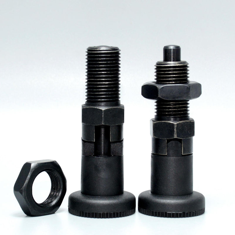 Push Fit Ball Nose Spring Plunger, Carbon Steel Self Locking Indexing Plunger Spring Knob Plunger Positioning Pins Lock Pin Bolt Self Locking Indexing Pin with Lock Nut (M10) M10 - NewNest Australia