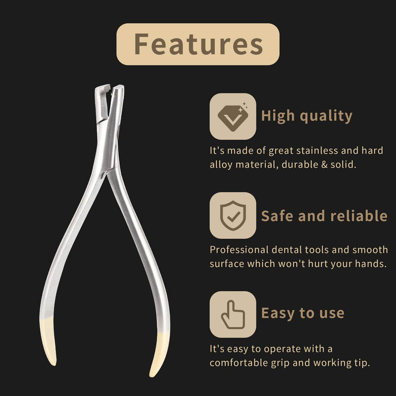 Annhua Distal End Cut Plier with Mini Head & Longer Handle, Hold & Cut Hard and Soft Wire Orthodontic Cutter Dental Surgical Instrument Tool