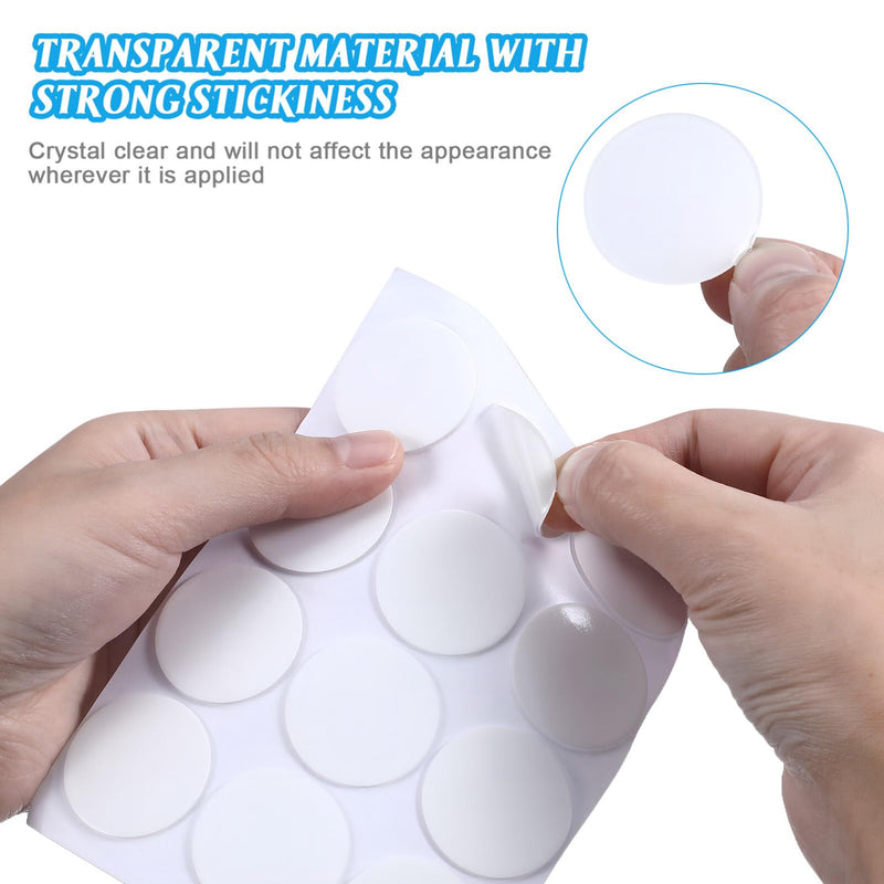 Double Sided Sticky Dot Stickers Removable Round Clear Tack No Trace Sticky Waterproof Small Stickers 204Pcs