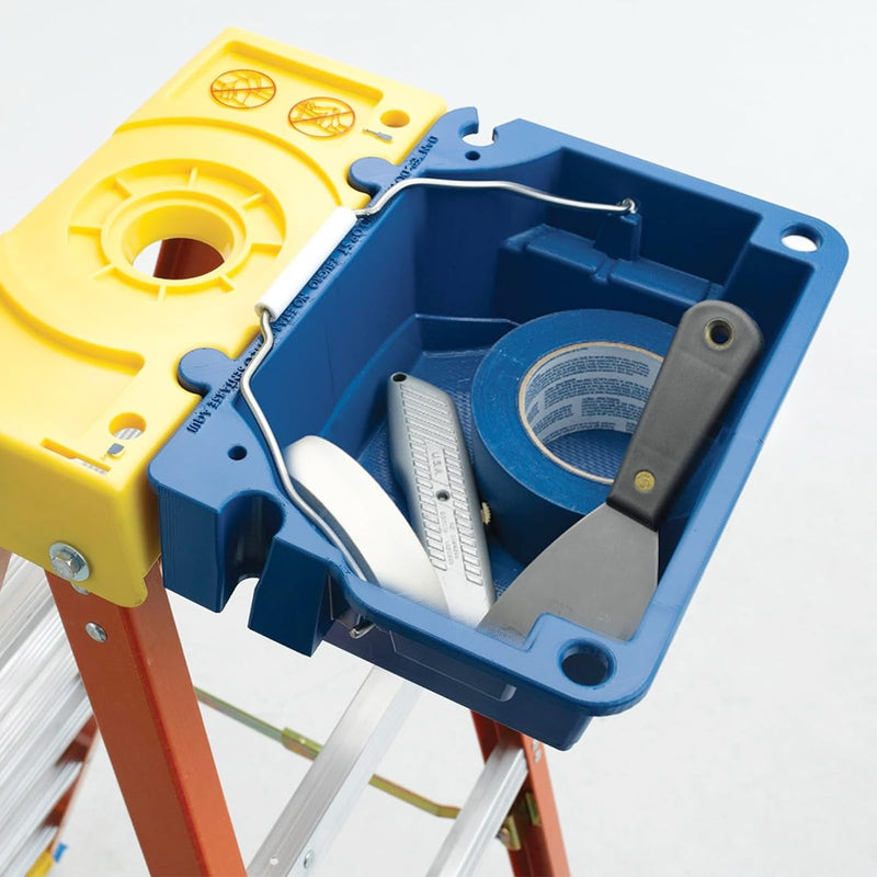 AC52-UB Ladder Bucket Ladder Accessories for Werner Ladder, Ladder Tool Holder Blue Ac52-ub