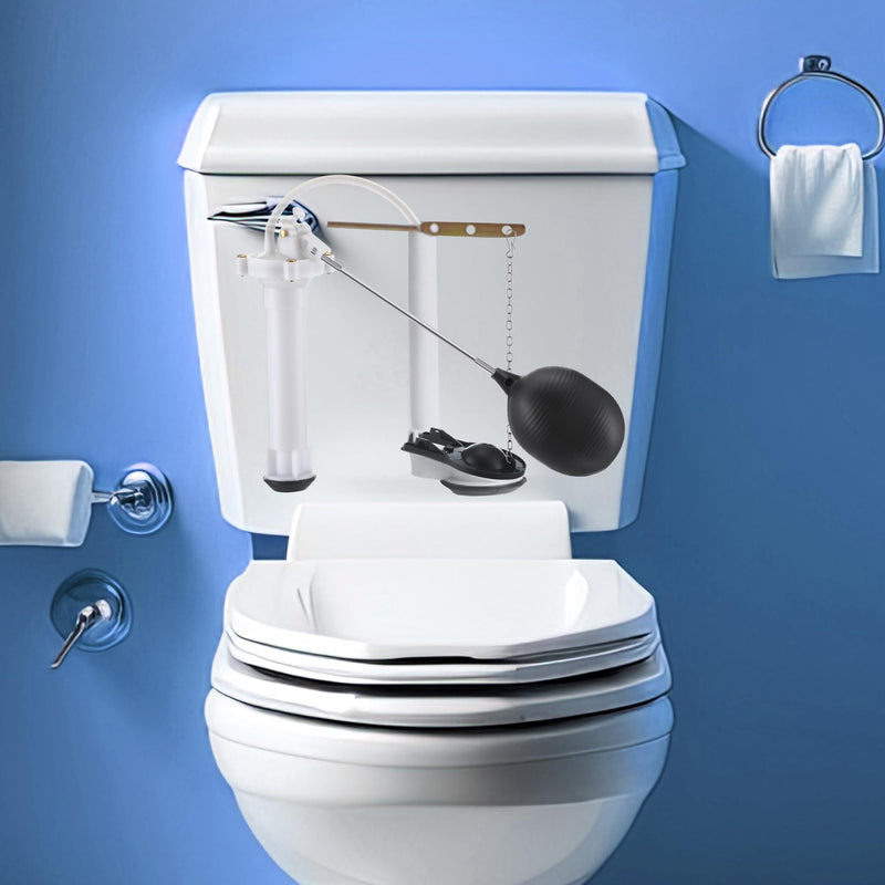 Dreyoo Universal Toilet Tank Repair Kit Compatible with Danco 80816, Toilet Repair Parts Fill Valve, Flapper, Rod, Float Replacement, Toilet Repair Kit for 8.5 Inch Tanks, Toilet Tank Flapper Replace
