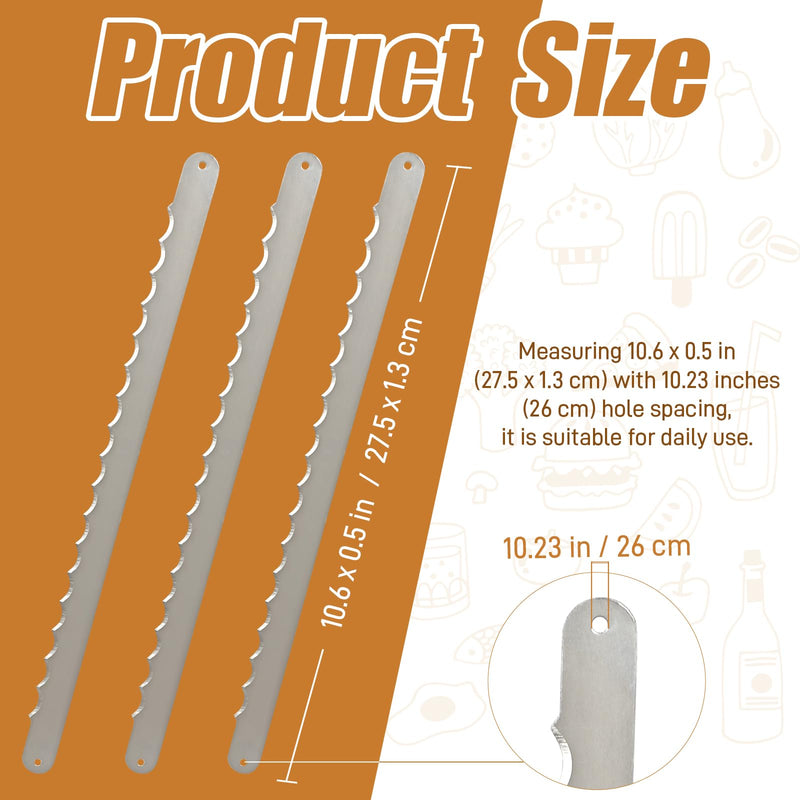18 Pack Upgraded Bow Blade Set - 10.6" Extra Thick Serrated Blades for 18 PCS