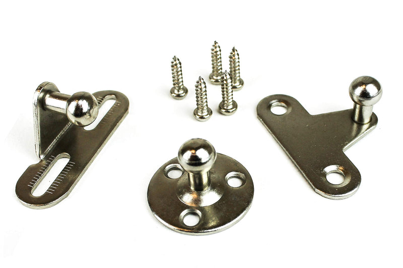 Berta 4-Pack, 10 Inch 100N/22 LB Hydraulic Soft Open Gas Springs/Struts for Cabinets, Furniture, and RV Platforms – Lift/Lid Stay Support Hinges with Brackets and Screws (Silver, 4 Piece)
