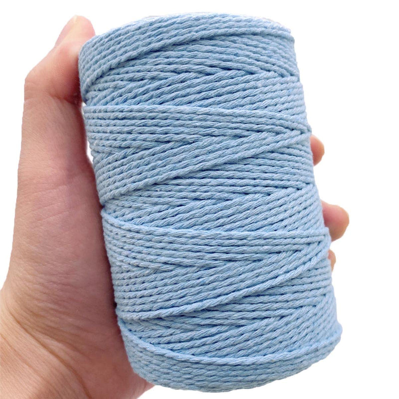 Twine String,500 Feet Cotton Butchers Twine String Cooking Kitchen Twine for Crafts Roasting Gift Wrapping DIY Decoration Gardening Packing Materials,Baby Blue Baby Blue