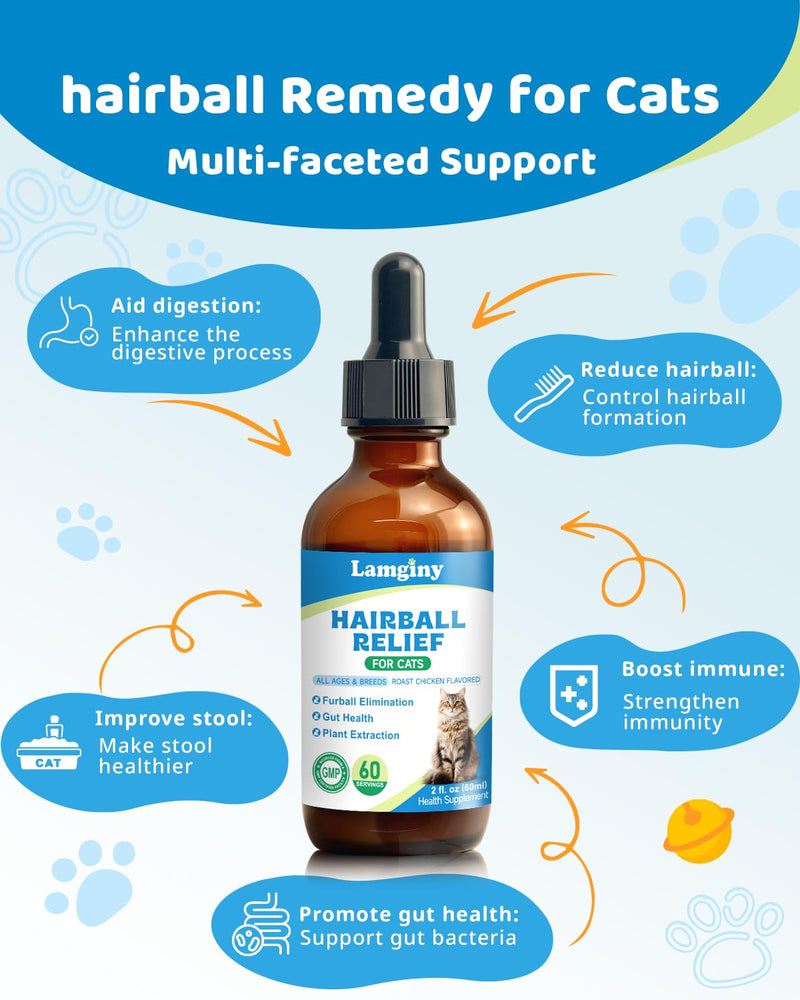 Hairball Relief for Cats & Lysine Drops for Cats