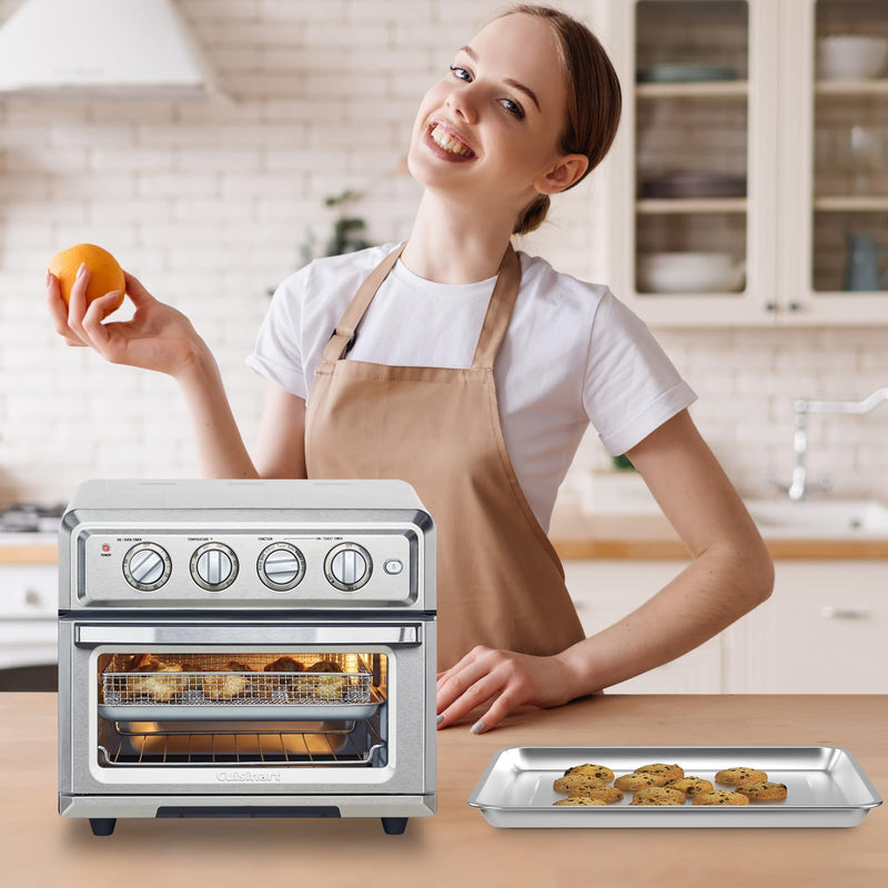 Stainless Steel Baking Tray Pan Compatible with Cuisinart Airfryer TOA-060 and TOA-065 (with Cuisinart Airfryer TOA-060 and TOA-065) - NewNest Australia