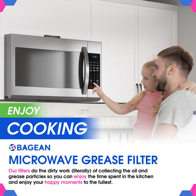 Microwave Filter replacement 6.81" x 6.34" Fits GE WB02X11534 Samsung DE63-00666A Microwave Grease Filter - Freshens and Filters Kitchen Air Entering the Over-the-Range Oven Stove Fan (2-Pack) 1