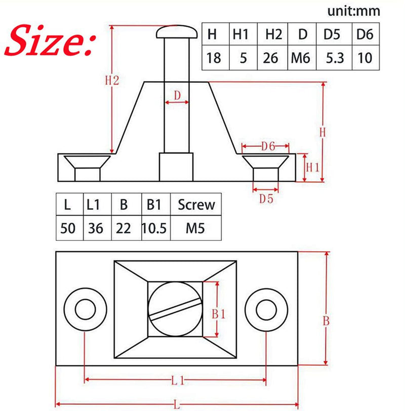 2Pcs Marine Stainless Steel Boat Deck Hinges Side Mount ，Bimini Top Fitting Hardware for Marine Canopy Tops