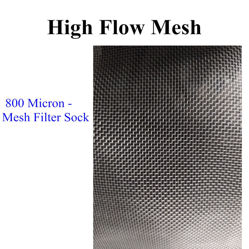 7Inch Ring 800 Micron Nylon Monofilament Mesh Filter Bag,7" x 32" Liquid Filter Sock (800Micron 7" x 32“) 800Micron 7" x 32“