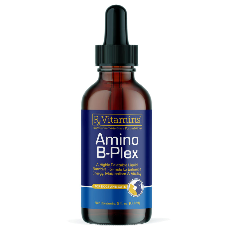 Rx Vitamins Amino B Plex Cat & Dog Supplement - Vitamin B Complex Liquid Plus Amino Acids for Dogs & Cats - Appetite Booster and Weight Gainer Cat & Dog Vitamins - 2 oz 2oz
