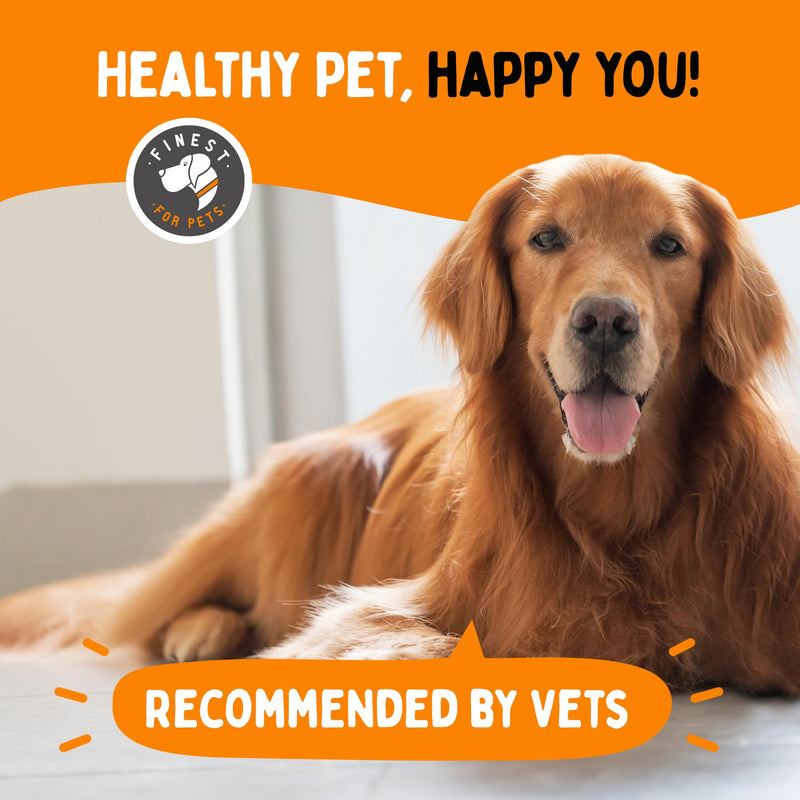 Dog Multivitamin Chewable Treats - Pet Vitamins and Supplement, 10-in-1 Multivitamin for Dogs, Supports Joints, Hip, Bowel, Muscle Health, with Glucosamine and Omega Fish Oil (120 Chews) - PawsPlanet Australia