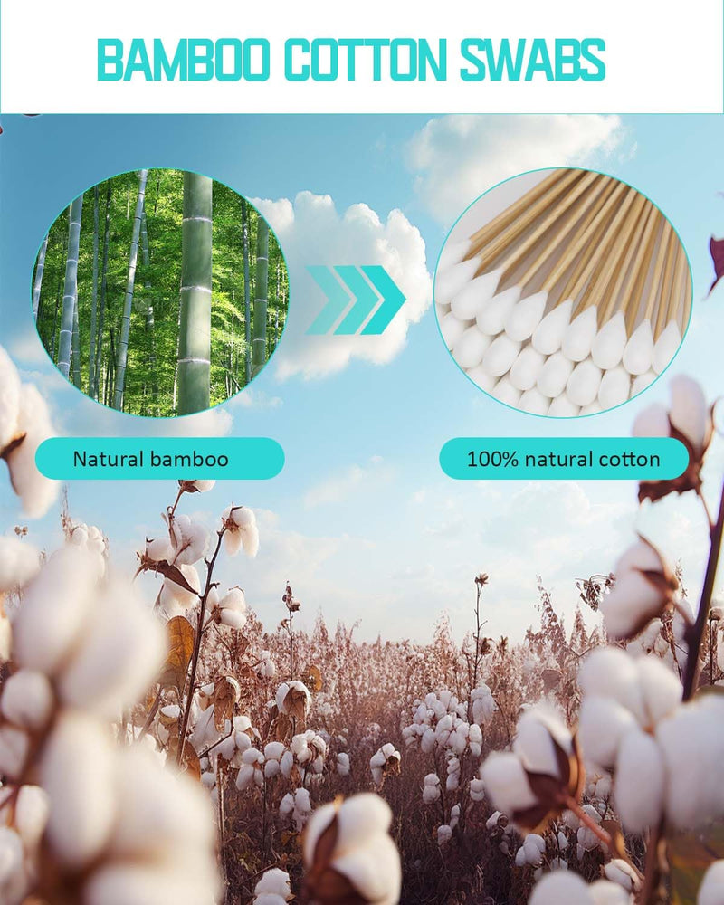 Large Q Tips for Dog Ear Cleaning, 100pcs, 7 Inch Bamboo Long Cotton Swabs, Biodegradable Large Cotton Swabs for Pets, Ears, and Precision Cleaning 7 in - PawsPlanet Australia