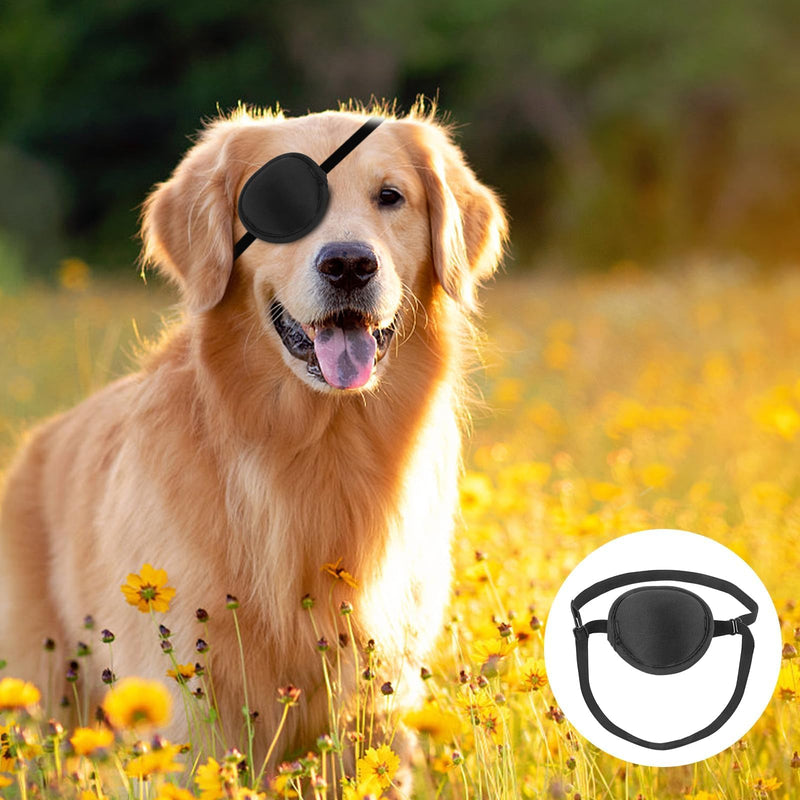 Dog Eye Patch - Protective Cover for Injuries,Post-Surgery Recovery,Adjustable Eye Patch for Small Dogs & Cats (2) 2