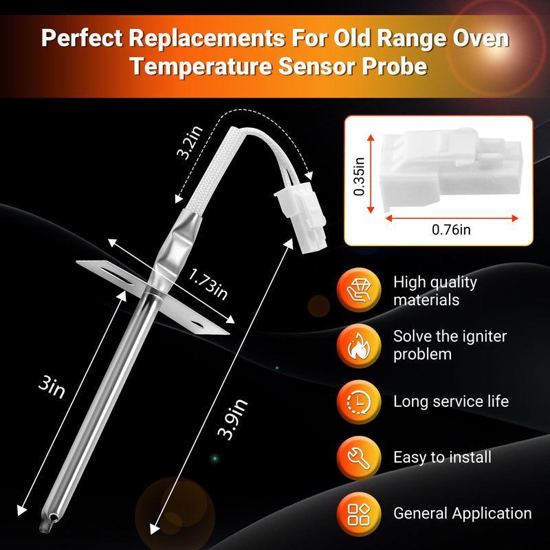 【Upgraded】DG32-00002B EBG61305805 Oven Temperature Sensor Probe Compatible with LG &Samsung Oven Temperature Sensor Parts- Replace DG32-00002A 6322B62214A PS4240743 PS11732697 AP4343210 by Cenipar
