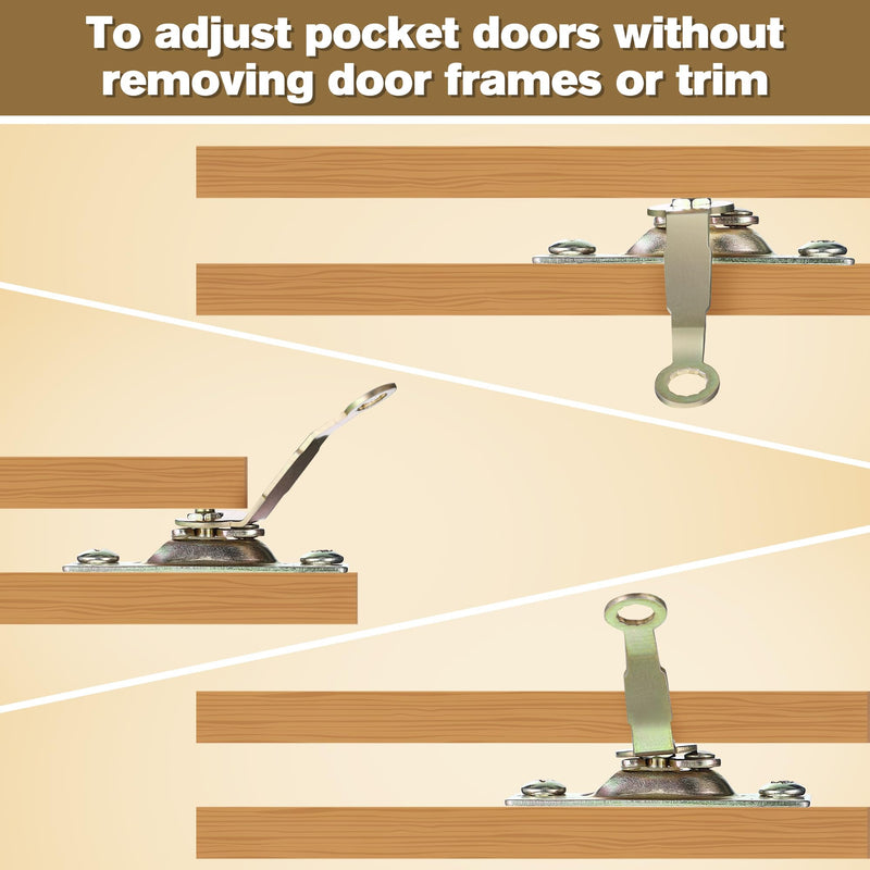 2 Pcs Pocket Door Wrench 3/8, Pocket Door Adjustment Wrench for Sliding Door Hanger, 3/8 in Open Wrench 3 in Length