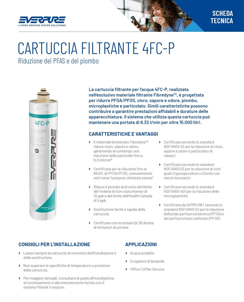 EV959531 Everpure 4FC-P PFAS Removal Water Filter Replacement Cartridge