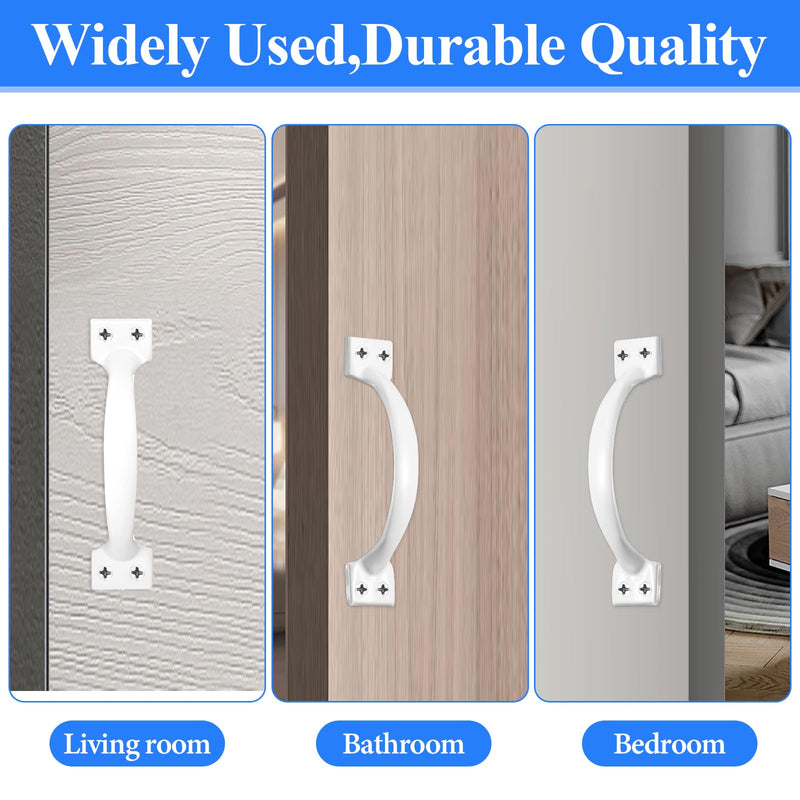 V171 6-1/2" Gate Handle, Screen Door Handle in Stainless Steel White, Screen Door Handle, Metal Gate Pull Handles- 2 Pack - NewNest Australia