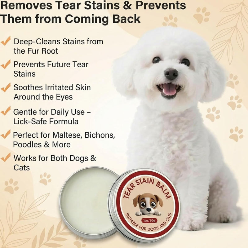 Angel Eyes Tear Stain Remover for Dogs, Tear Stain Remover Balm for Dogs & Cats with Pro Powder Brush – Natural Safe Gently Removes Eye Gunk & Stains – Great for White Dogs, Daily Eye Cleaning (2 PCS) 2