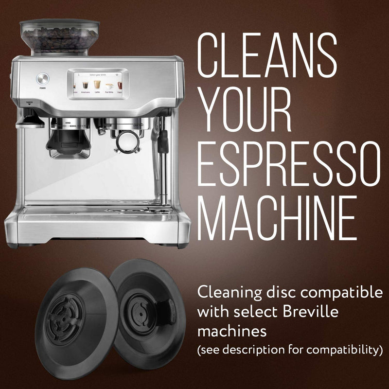 IMPRESA Backflush Cleaning Disc Pack of 2, 54mm Compatible with Breville Duo-Temp Pro & Barista Series - Espresso Machine Accessories Kit - Use with Cleaning Tablets & Espresso Machine Cleaner