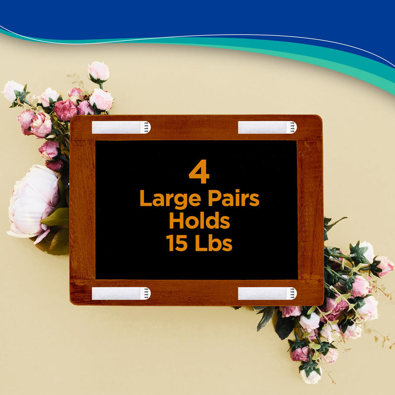 Large Picture Hanging Strips Heavy Duty - 20 Pairs (40 Strips), Wall Hanging Strips for Damage-Free Picture Hanger, Mounting of Photos, Frames, and Wall Decor Large - 20 Pairs