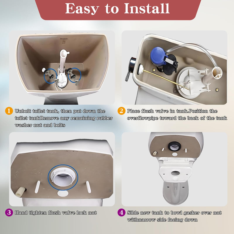 Toilet Flush Valve Replacement Kit for American Standard Champion 4 ，Titan ，Duravit Two Piece Toilets, Compatible with 4149A 4215A 4260 4266 Tanks