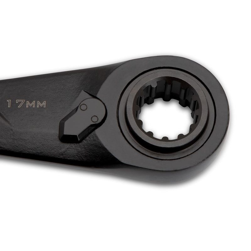 Crescent 2 Piece X6 4-in-1 Black Oxide Spline Ratcheting Metric Wrench Set - CX6DBM2