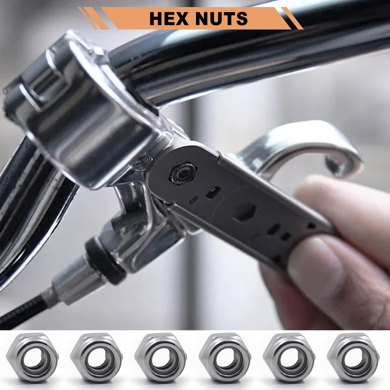 1/4"-20 Stainless Steel Lock Nuts, 28 Pack A2-70 Nylon Insert Hex Locknuts, Self-Locking 304 Stainless Steel Coarse Thread, Bright Finish