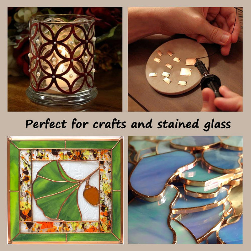 Copper Foil Tape (3inch X 33 FT) with Dual Conductive Adhesive Copper Tape for Guitar, Electrical Repairs, Arts & Crafts, Stained Glass, Paper Circuits, Soldering, Grounding, Home Decor 3inch X 33 FT