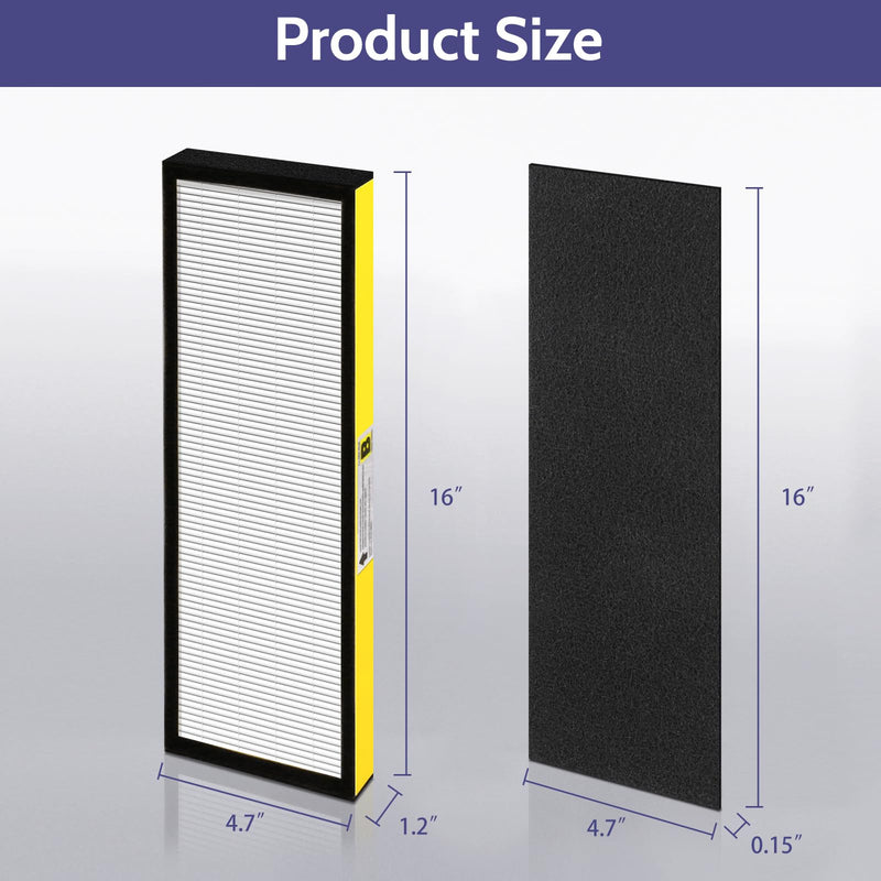 FLT4825 HEPA Filter B Replacement for GermGuardian Air Purifier FLT4825/E