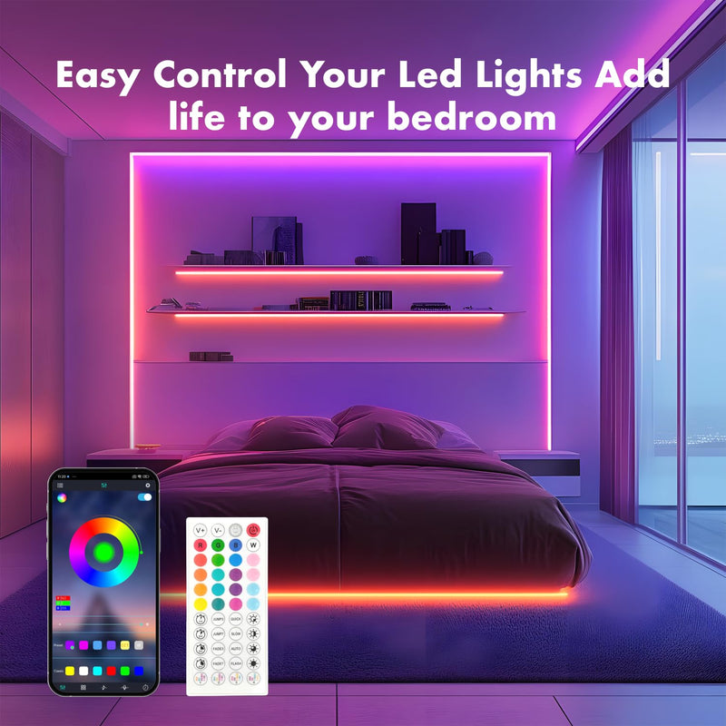 Neon Rope Lights, JIAMEI 20FT RGB LED Strip Lights, App Control, IR Remote, Music Syncing, Outdoor IP67 Waterproof, Flexible Neon Strip Lights Cuttable for Bedroom, Gaming, Party, Outdoors Decor