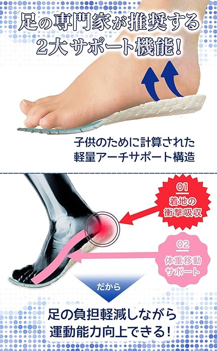 Harmonys Insoles for Kids, Junior, Shock Absorption, 3D, Arch, Breathable - NewNest Australia