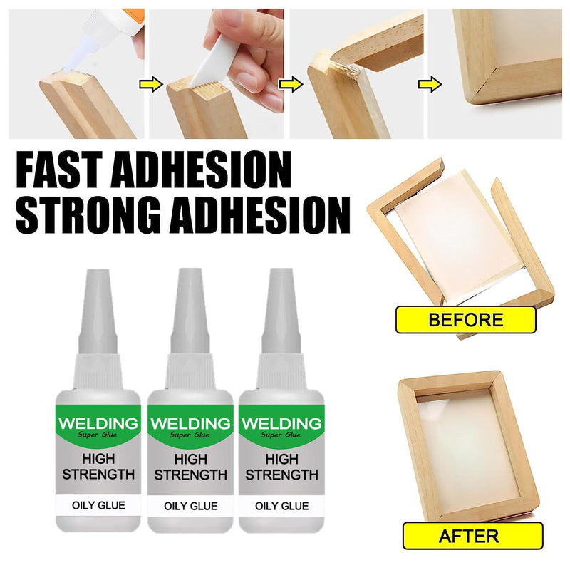 150ML Jue-Fish Multifunctional Glue, Welding High-Strength Oily Glue, Universal Super Glue, Instant Bonding, Strong Adhesion, Repairs Last Long Time for Metal, Wood, Ceramics,Leather, Glass (3PCS) clear3pc