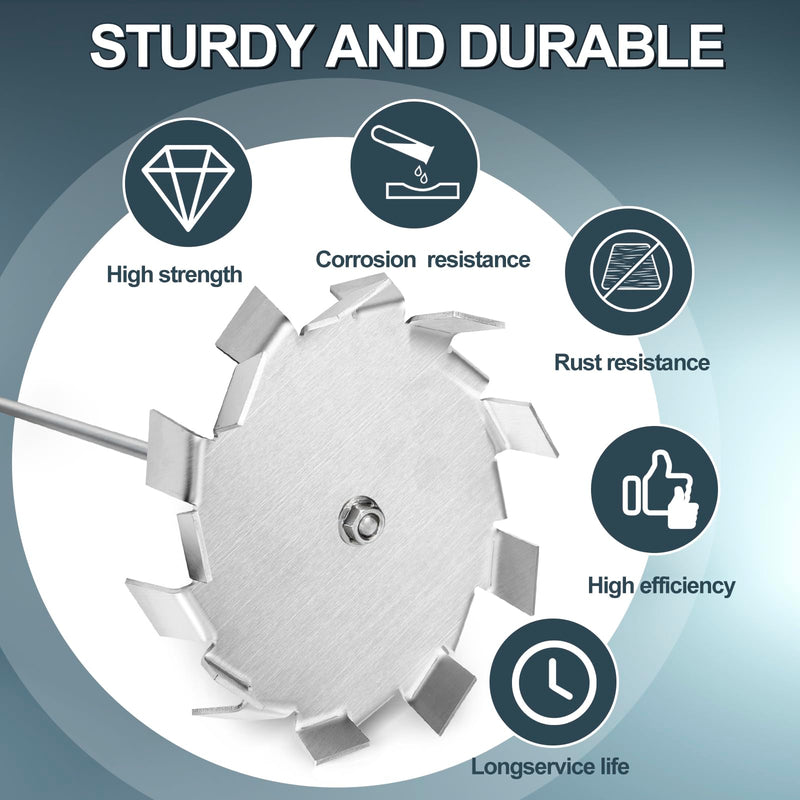Silkfly 2 Pcs 304 Stainless Steel Dispersing Disc, Dia 150mm/5.9" with 8mm Shaft Hole, Dispersion Impeller High Speed Dispersing Machine Blade Paddle Impeller for Mixing, Emulsifying & Coating 150mm/5.9inch