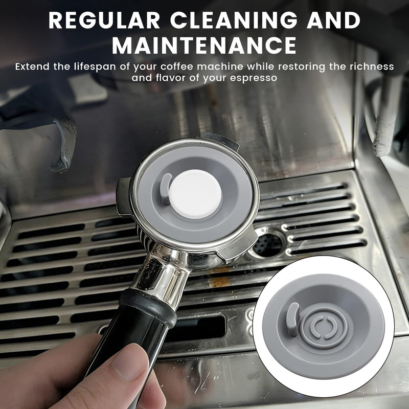 2 Pcs Espresso Cleaning Discs & 10 Pcs Cleaning Tablets Compatible with Ninja Luxe Cafe & Breville Espresso Machines, Espresso Backflush Disc Tablets for ES870XL/BES878BSS/BES880/BES840XL/BES810BSS