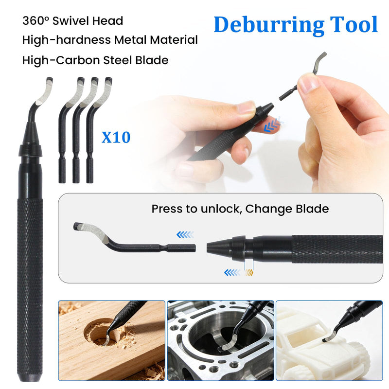 170PCS 3D Printer Tool Kit with Precision Screwdriver Set, 3D Printing Accessories for Cleaning & Finishing, Includes Nozzle Cleaning Needles, Deburring Tool, Engraving Knife, Metal Files, PTFE Tube C