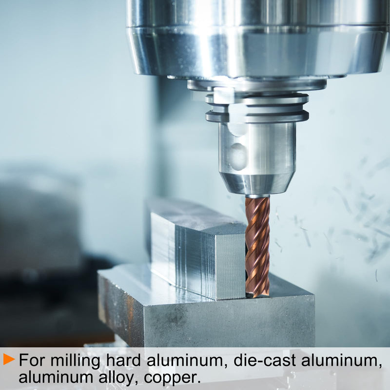HARFINGTON Carbide Square End Mill 6mm (15/64") Dia 6mm (15/64") Shank 75mm (3") Extra Long HRC55 TiSiN Coated Micro-Grain Tungsten Carbide 4 Flutes Milling Bit Cutter