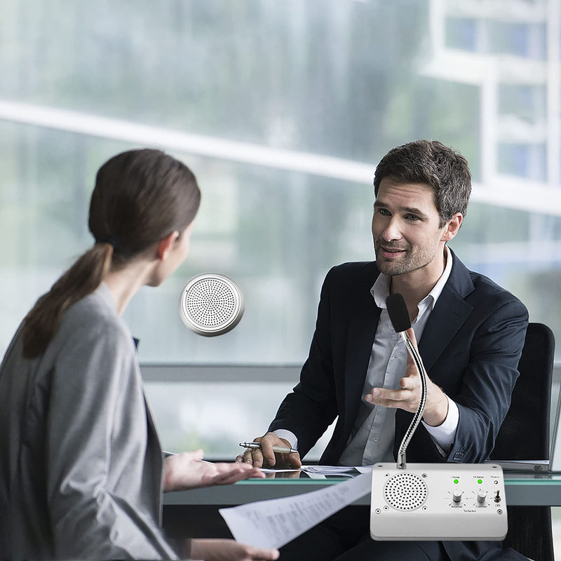 Window Speaker System, Dual Way Window Microphone Intercom Speaker, Intercom System for Business, Home, Office, School, Counter, Bank and Station - NewNest Australia