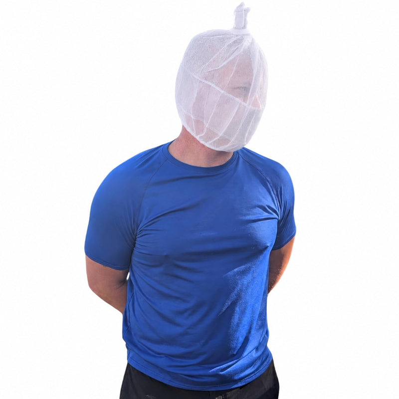 Luminary Transport Spit Hood, 5 Pack - Full Mesh Triple Layer Humane for Restraint for Police, Corrections, First Responders (White) White
