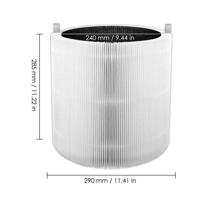 2 Pack 311i Max Replacement Filters Compatible with Blue Pure 311i Max Air Purifier, H13 True HEPA Filter, 2-in-1 Activated Carbon Filters