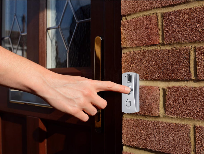 Push to Exit Button for Door Access Control System Zinc Alloy Shell NO/COM Output Classic Shape 4pcs Z30 4PCS