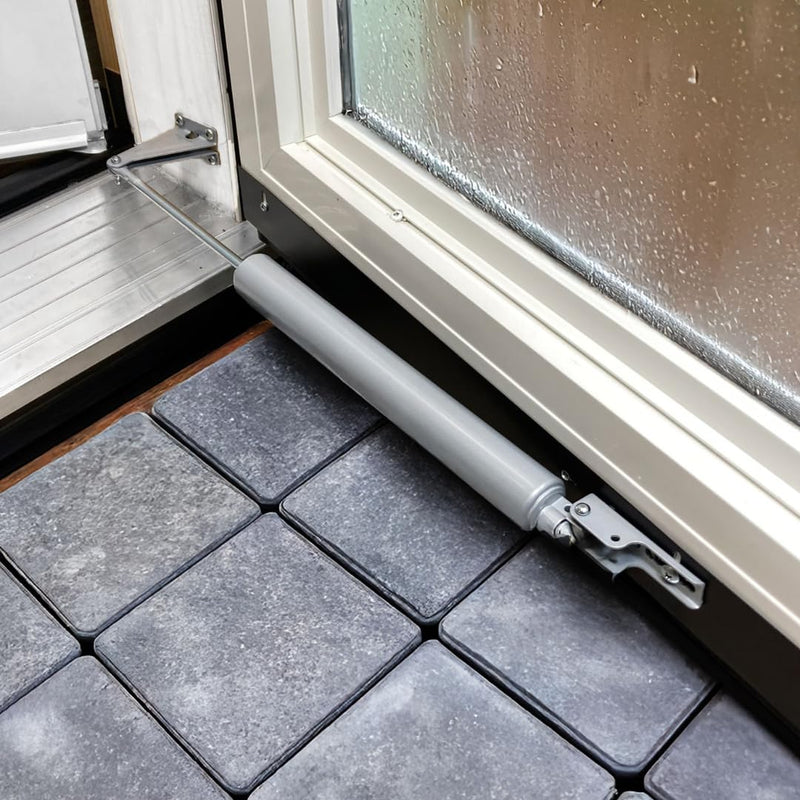 Ideal Security SK9 Standard Pneumatic Storm and Screen Door Closer, 10.5”, Brown