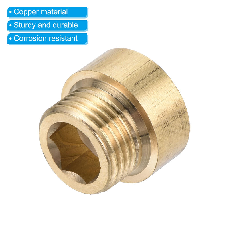 PATIKIL Shower Head Extension Arm, 2 Pack Brass G1/2 Male to Female Thread 20mm Length Pipe Fitting Shower Head Extender