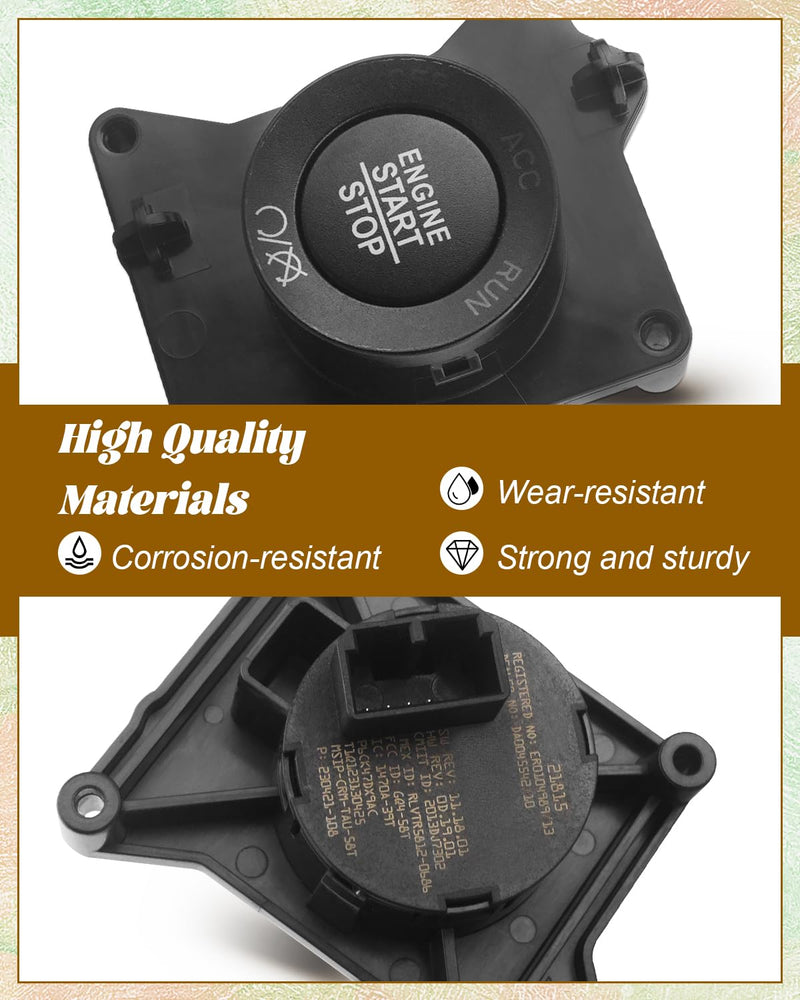 Ignition Push Start Button Switch Fit for Jeep Cherokee 2014 2015 2016 2017 2018, Replace 6CK47DX9AB 1VB70DX9AC