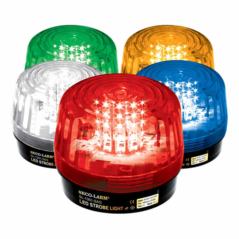 Seco-Larm Enforcer LED Strobe Light with Built-in Programmable Siren, Red (SL-1301-SAQ/R)