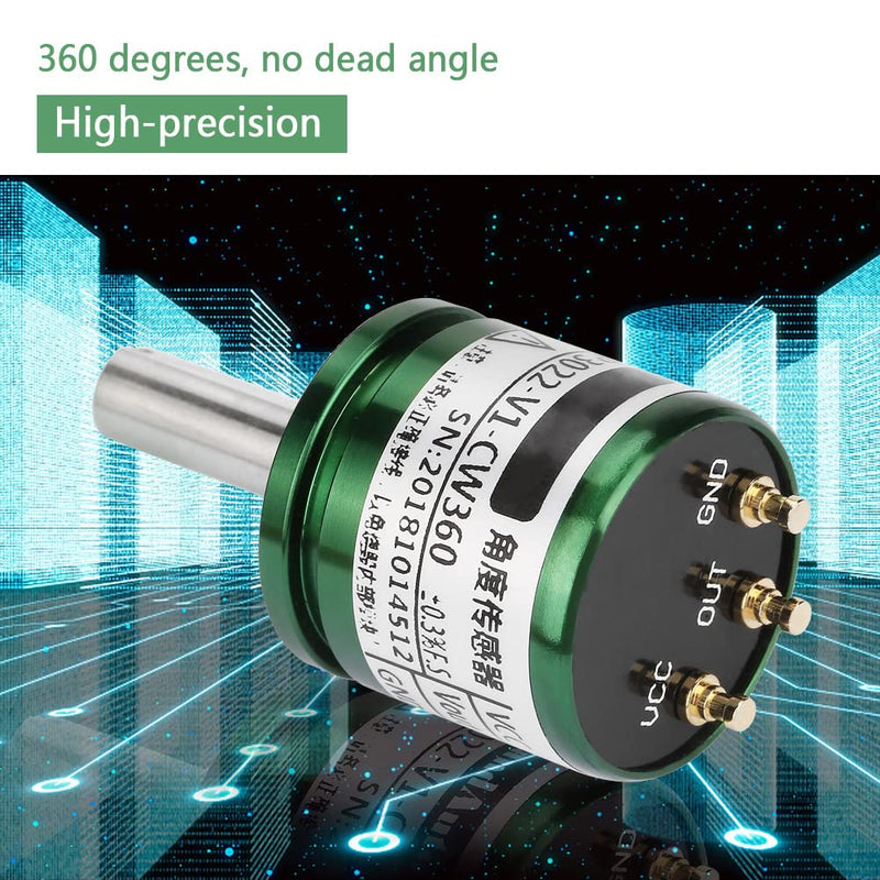 Hall Angle Sensor, 0.088° Resolution 360° Rotatable Hall Effect Position Sensor, 0-5V Output Full Circle 12Bit